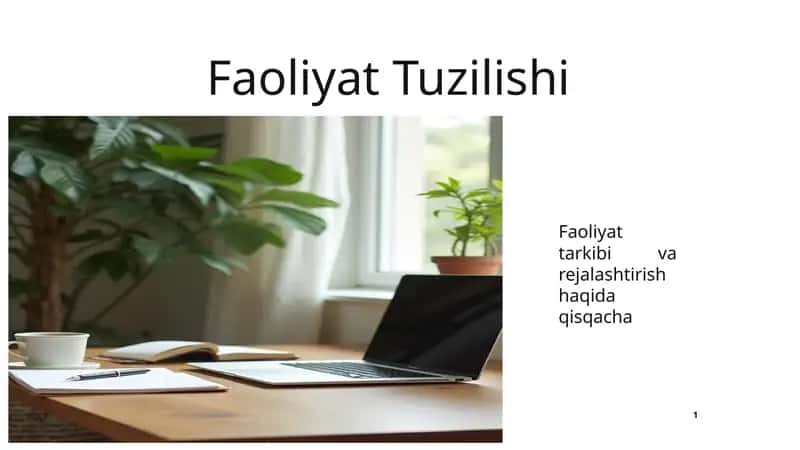 Faoliyat Tuzilishi 1