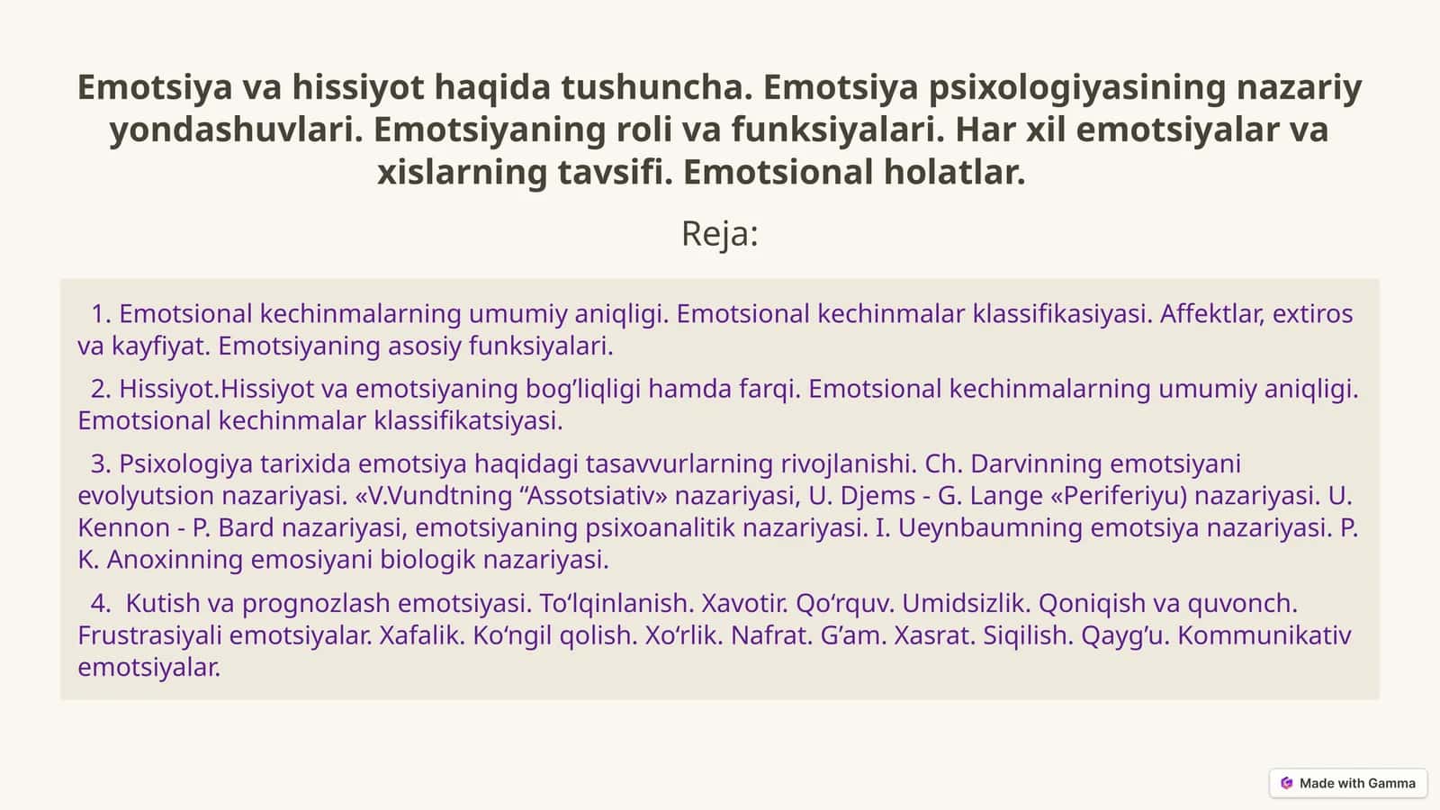 Emotsiya va hissiyot haqida tushuncha 1