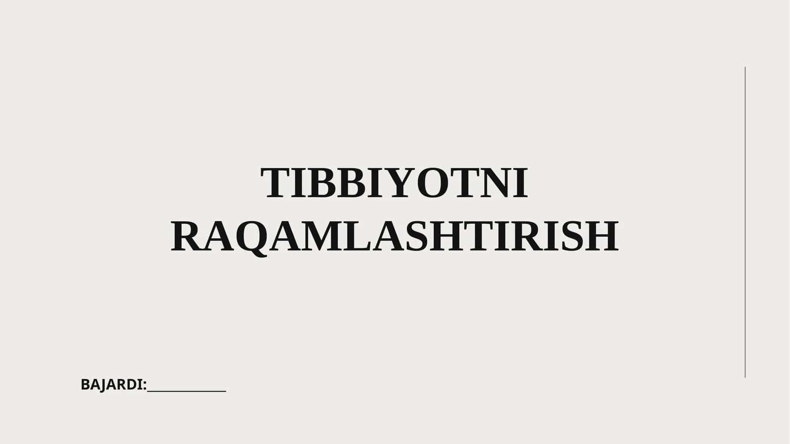 Raqamli tibbiyot tushunchasi 1