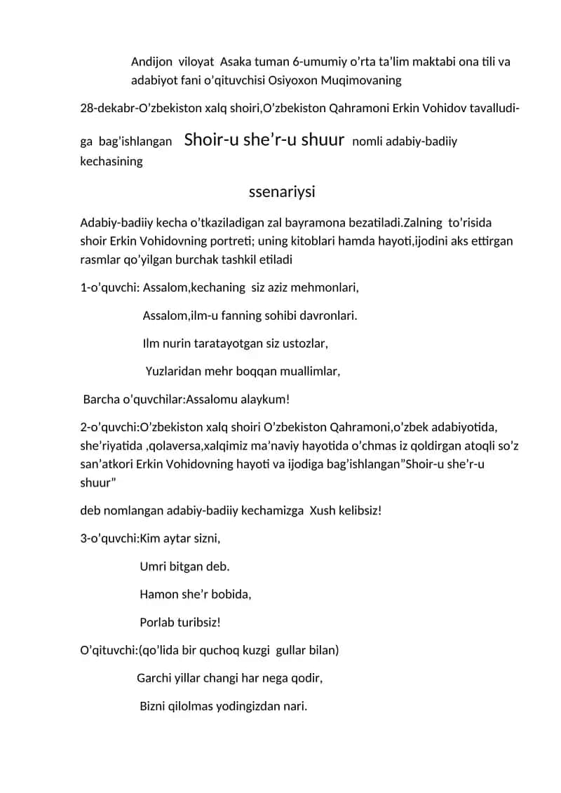 Shoir-u she’r-u shuur 1
