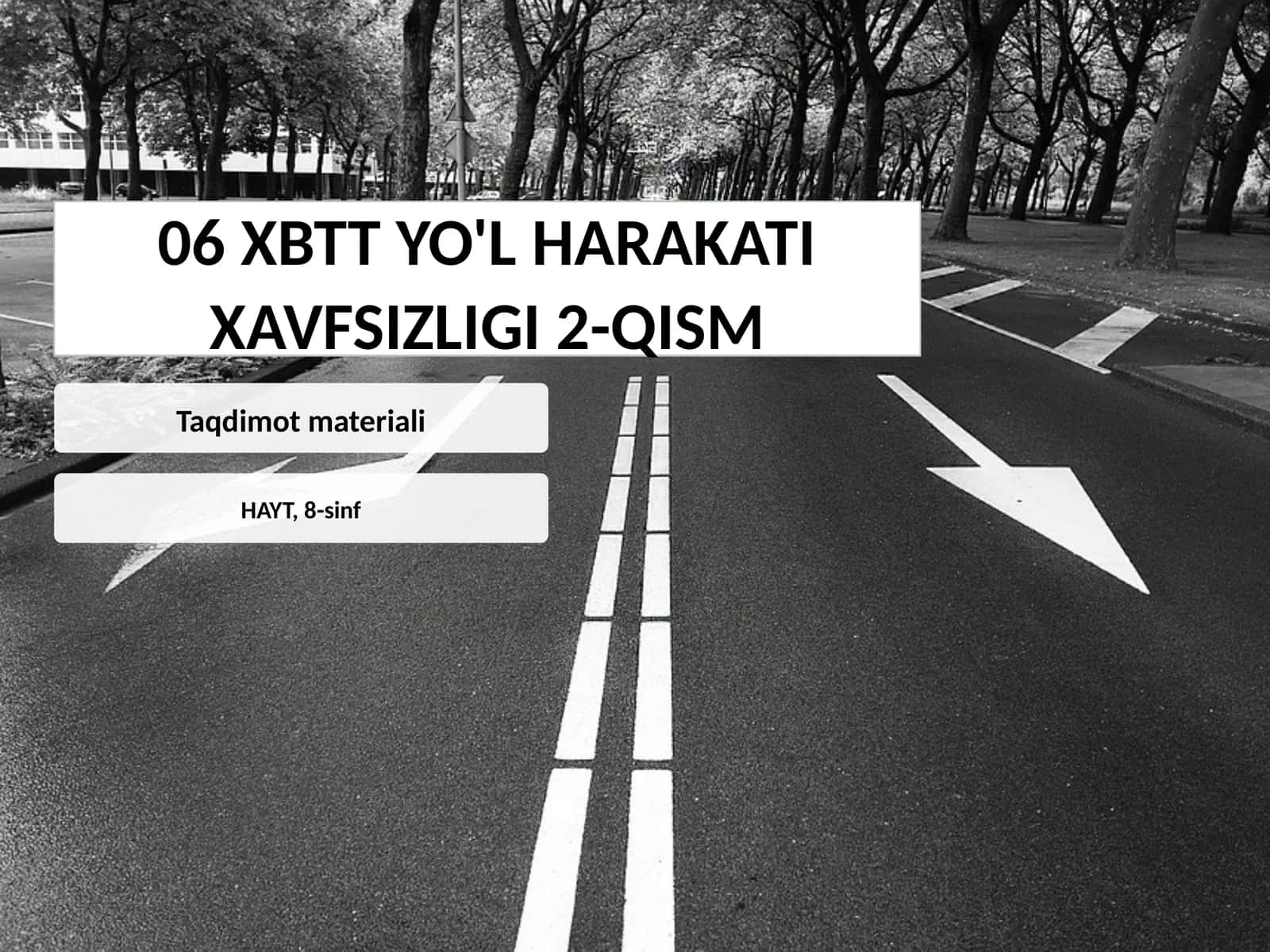 Yo'l harakati xavfsizligi (2-qism) 1