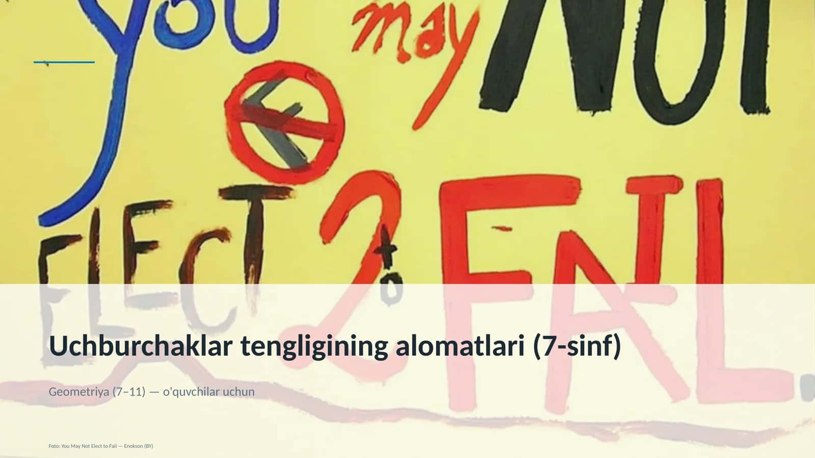 Uchburchaklar tengligining alomatlari (7-sinf) 1