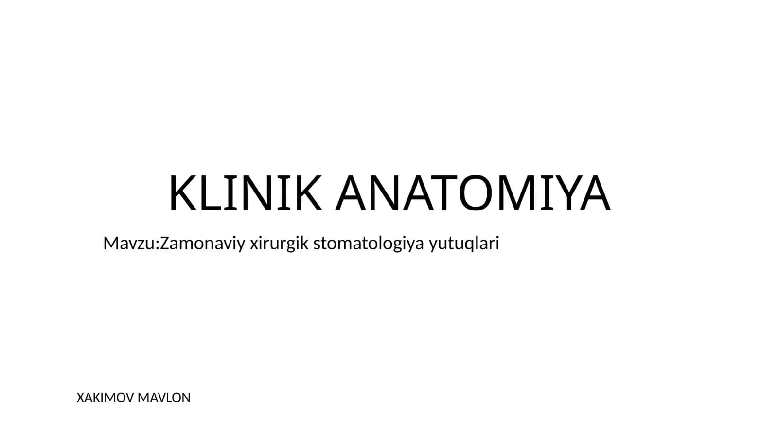 KLINIK ANATOMIYA 1