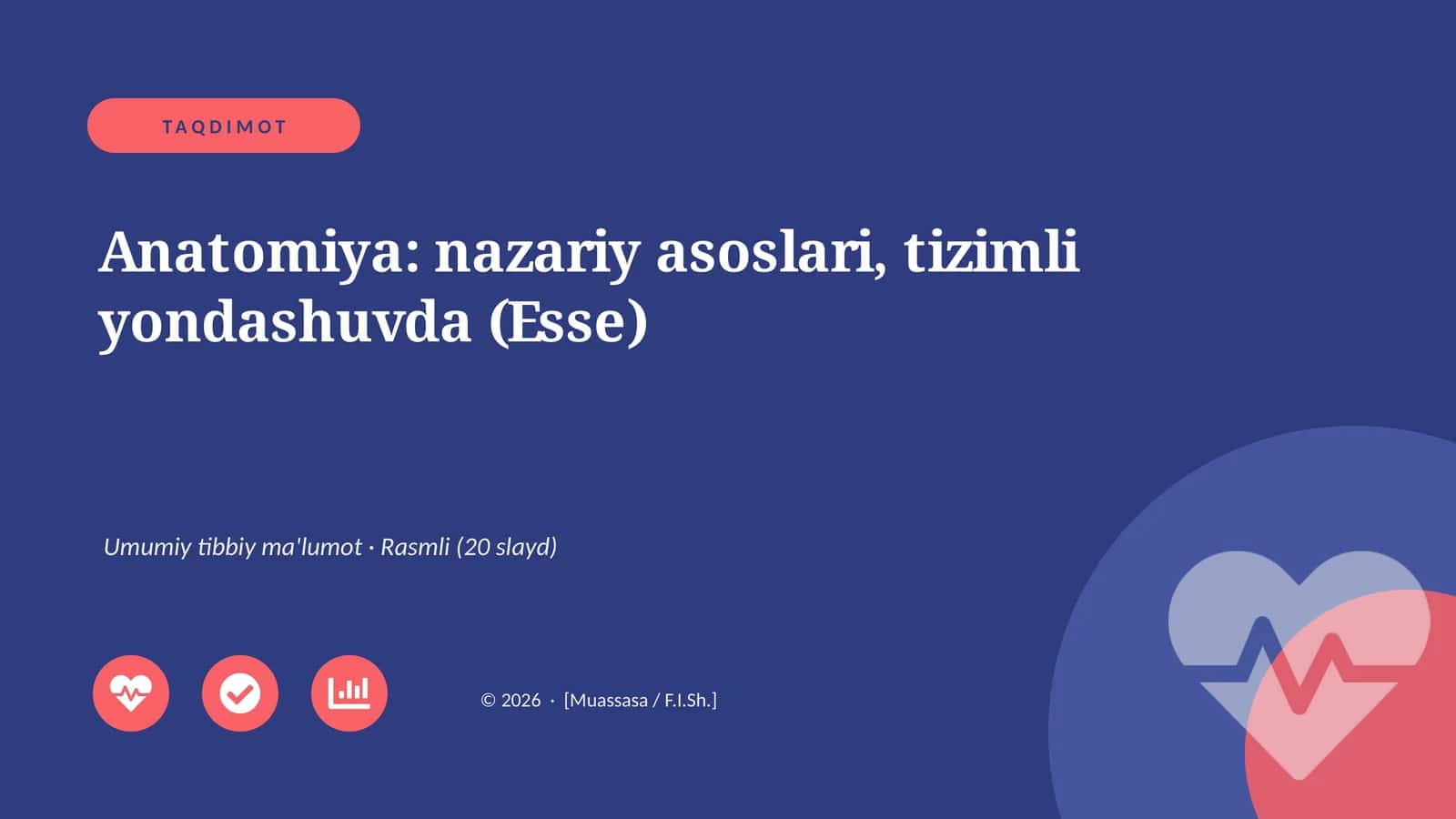 Anatomiya: nazariy asoslari, tizimli yondashuvda (Esse) 1
