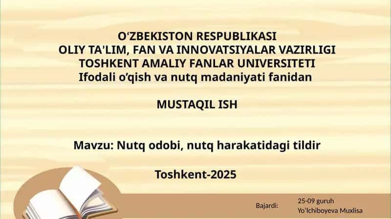 Nutqodobi,nutqharakatidagitildir 1
