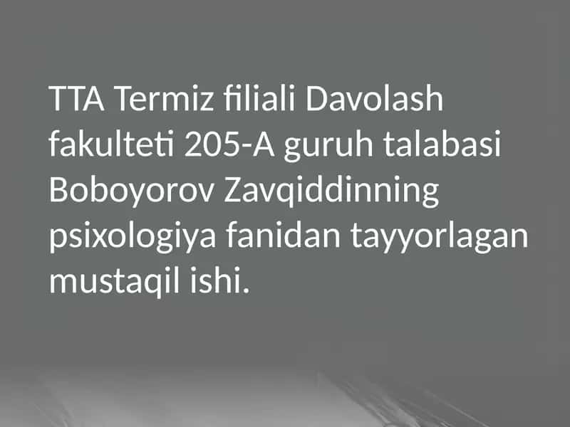 Shifokor va bemor muloqotining psixologik xususiyatlari 1