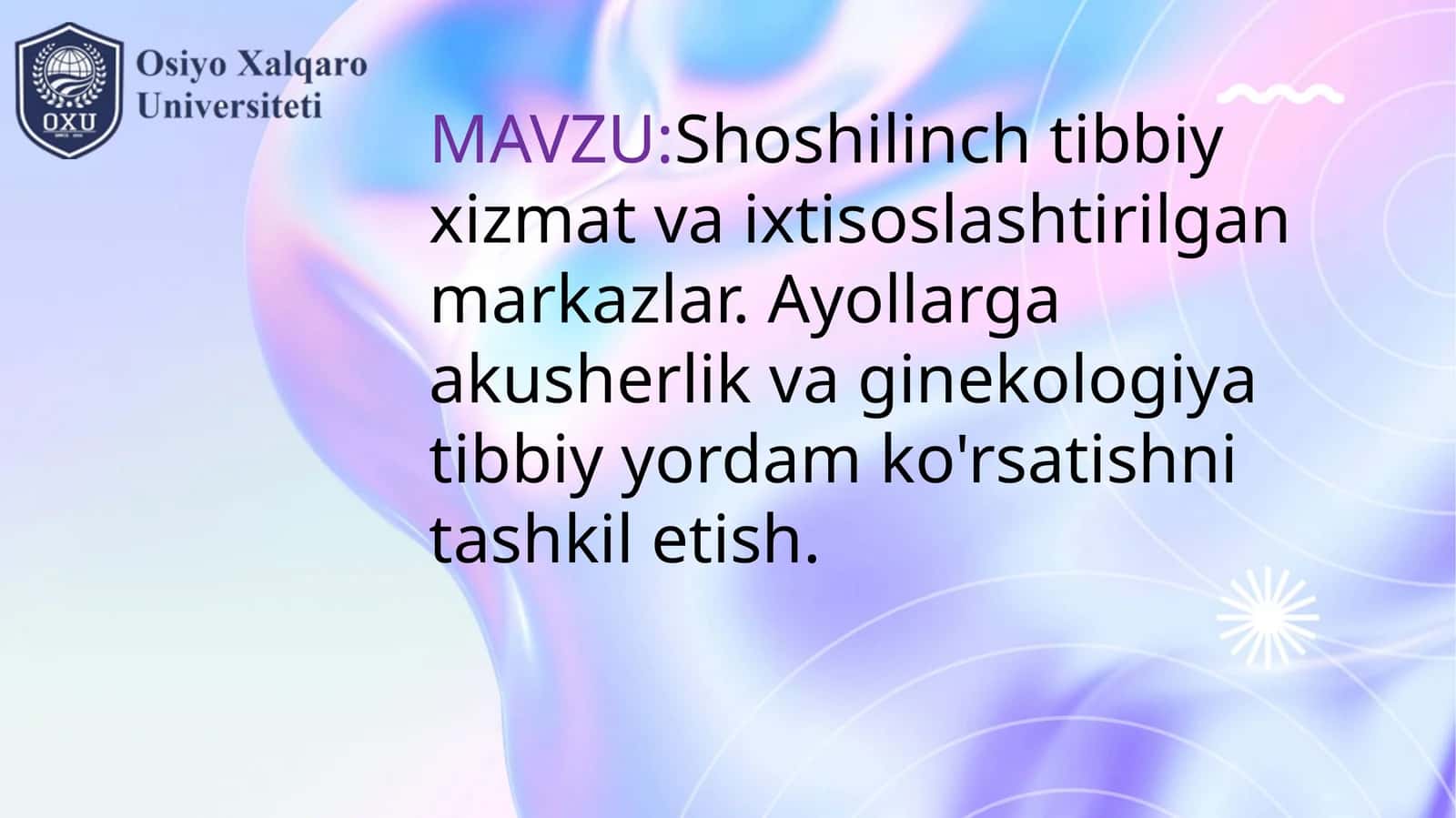Shoshilinch tibbiy yordam (ShTY) 1