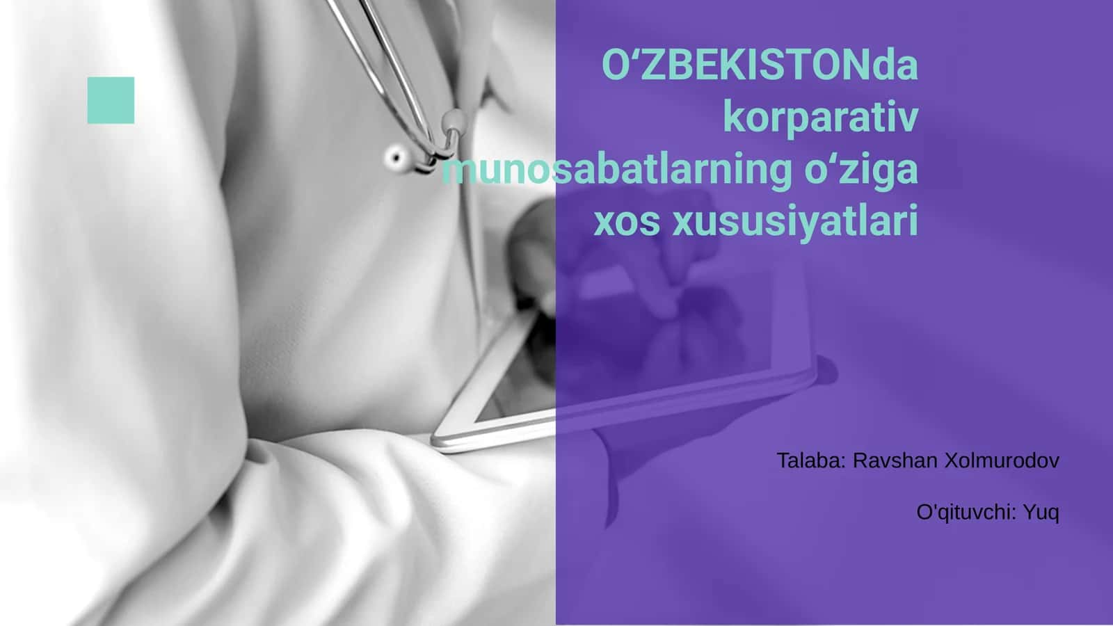 Oʻzbekistonda korporativ munosabatlarning oʻziga xos xususiyatlari 1