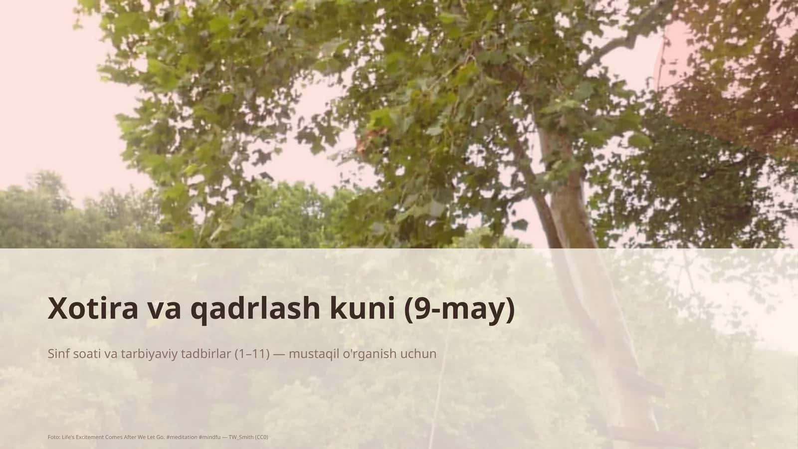 Xotira va qadrlash kuni (9-may) 1