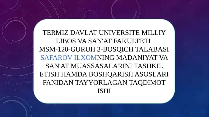 MADANIYAT VASAN'AT FAZILATI 1