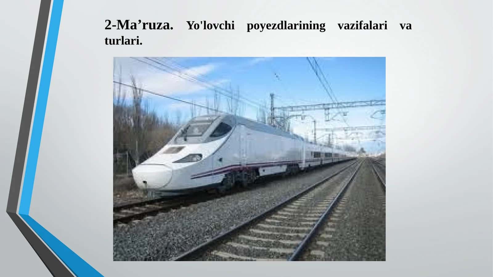 Yo'lоvchi poyezdlarning turish vaqtlarini me'yorlash 1