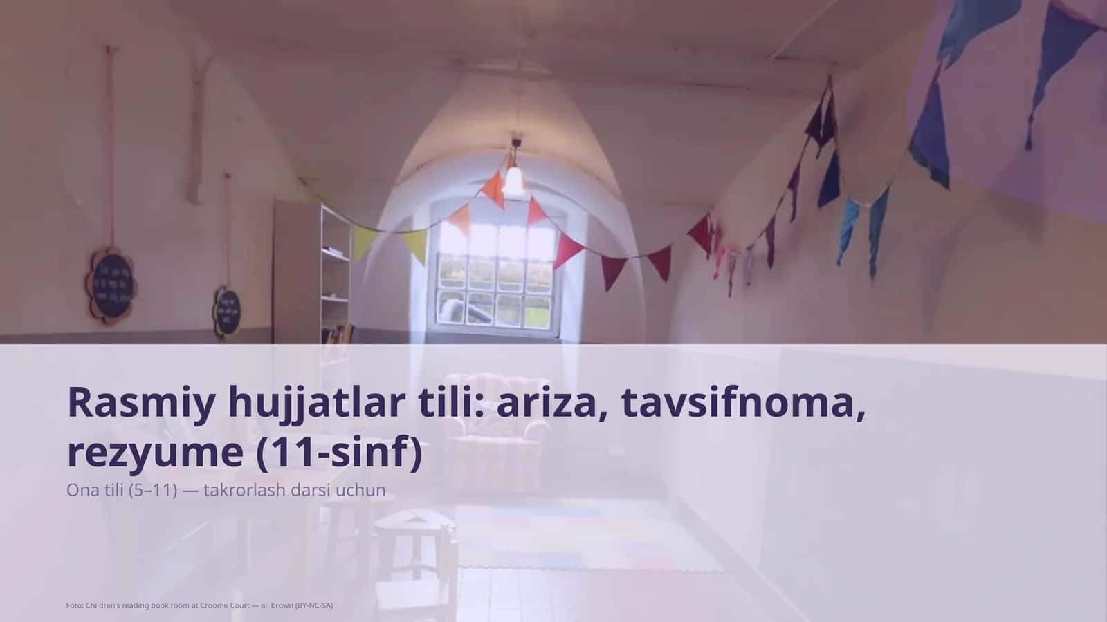 Ona tili (5–11) — takrorlash darsi uchun 1