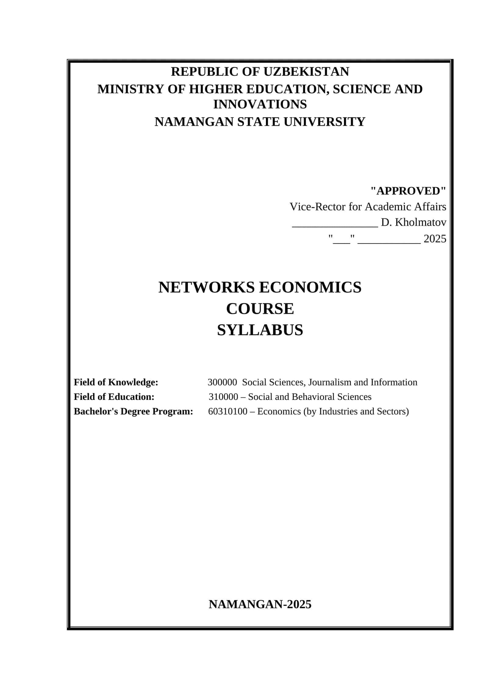 Networks Economics 1