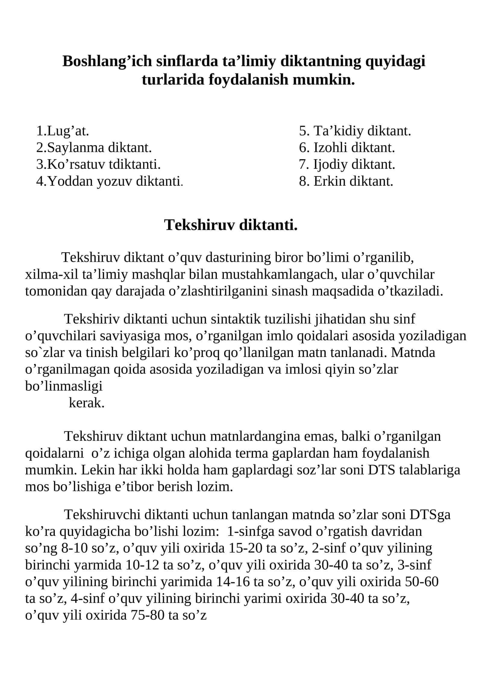Tekshiruv diktanti 1