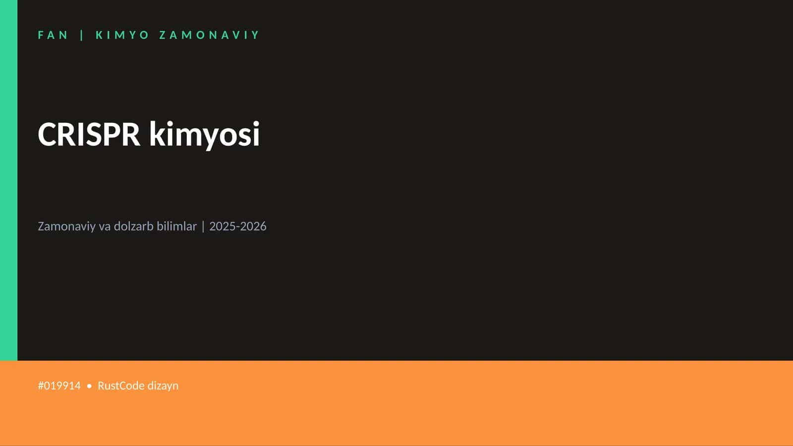 FAN | KIMYO ZAMONAVIY 1