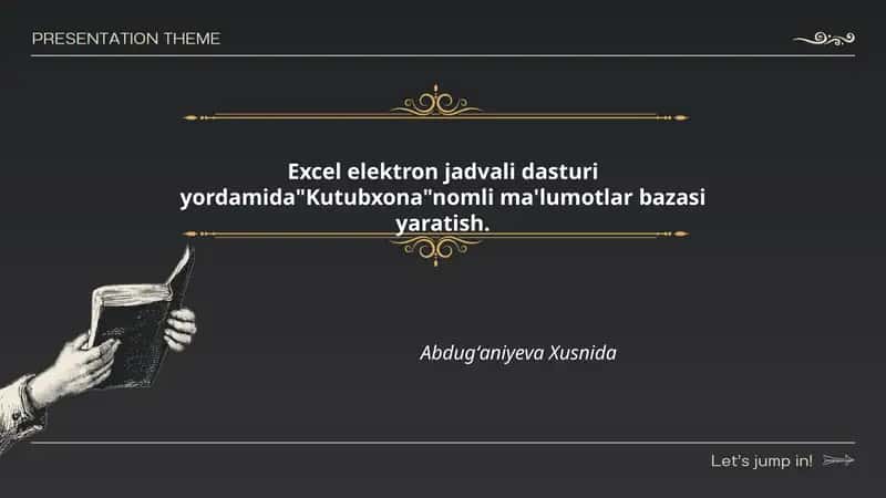 Kutubxona ma'lumotlar bazasi 1