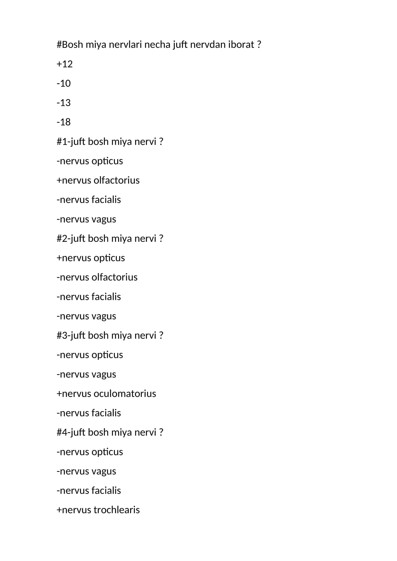 Bosh miya nervlari 1