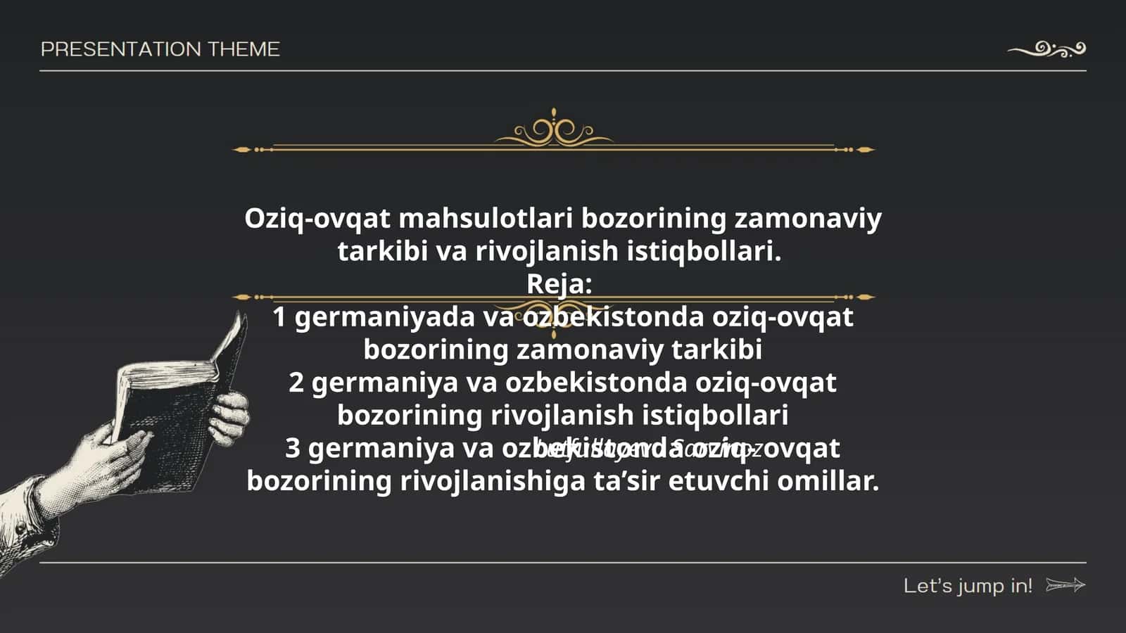 Oziq-ovqat mahsulotlari bozorining zamonaviy tarkibi va rivojlanish istiqbollari 1