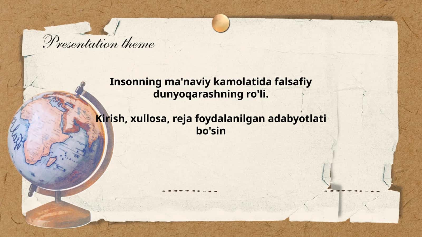 Insonning ma'naviy kamolatida falsafiy dunyoqarashning ro'li 1