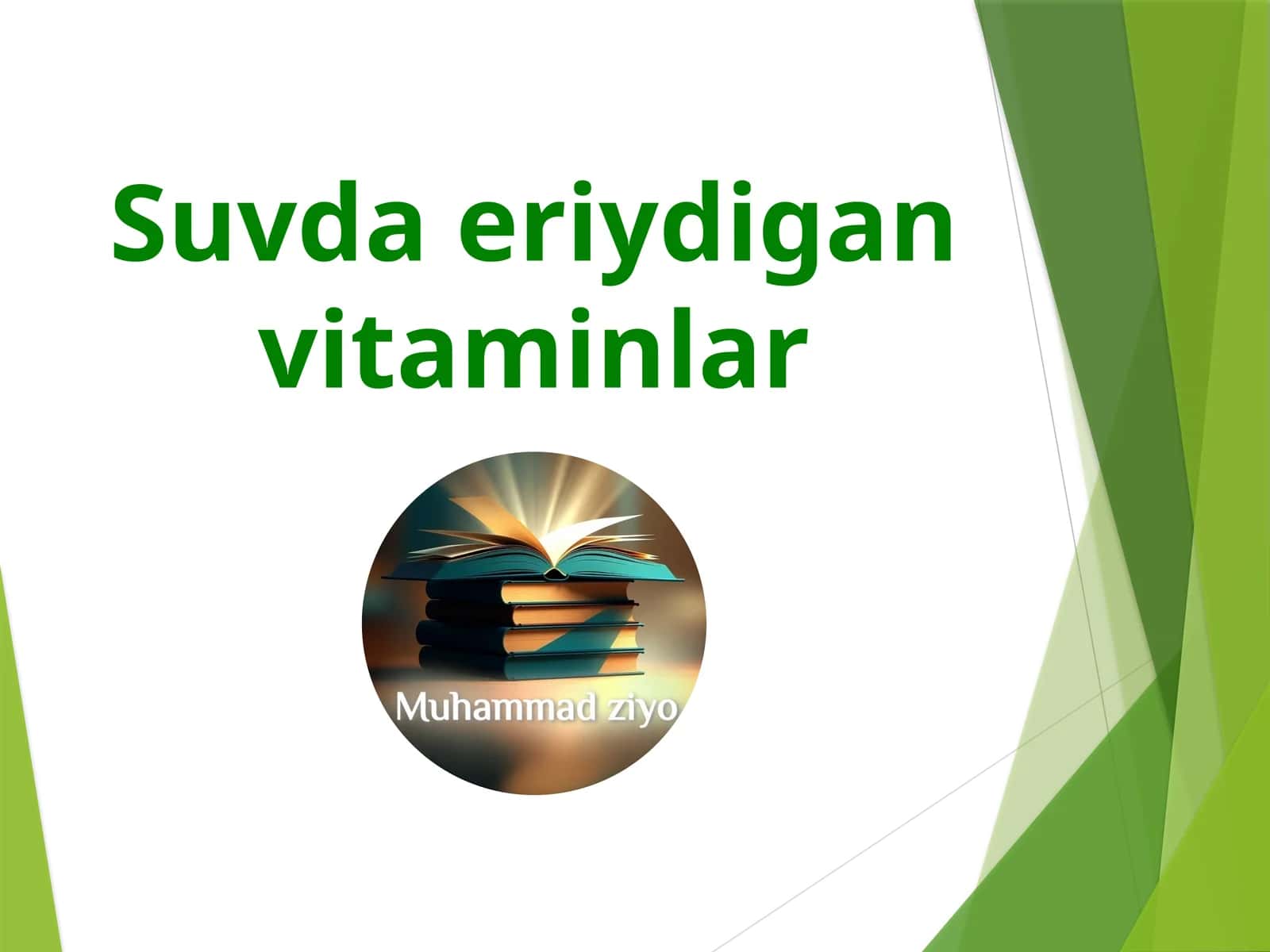 Suvda eriydigan vitaminlar 1