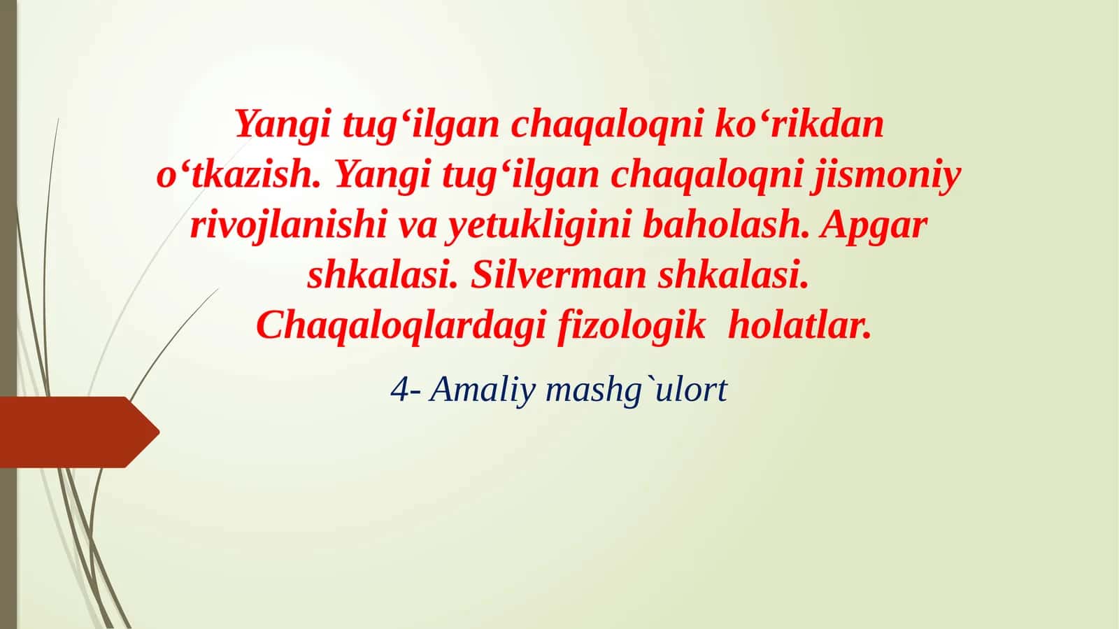 Yangi tug‘ilgan chaqaloqni ko‘rikdan o‘tkazish 1