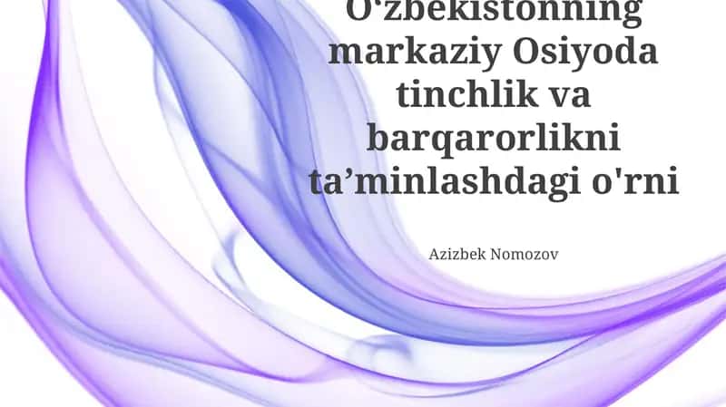 Mintaqaviy hamkorlik va muloqotni rivojlantirish 1