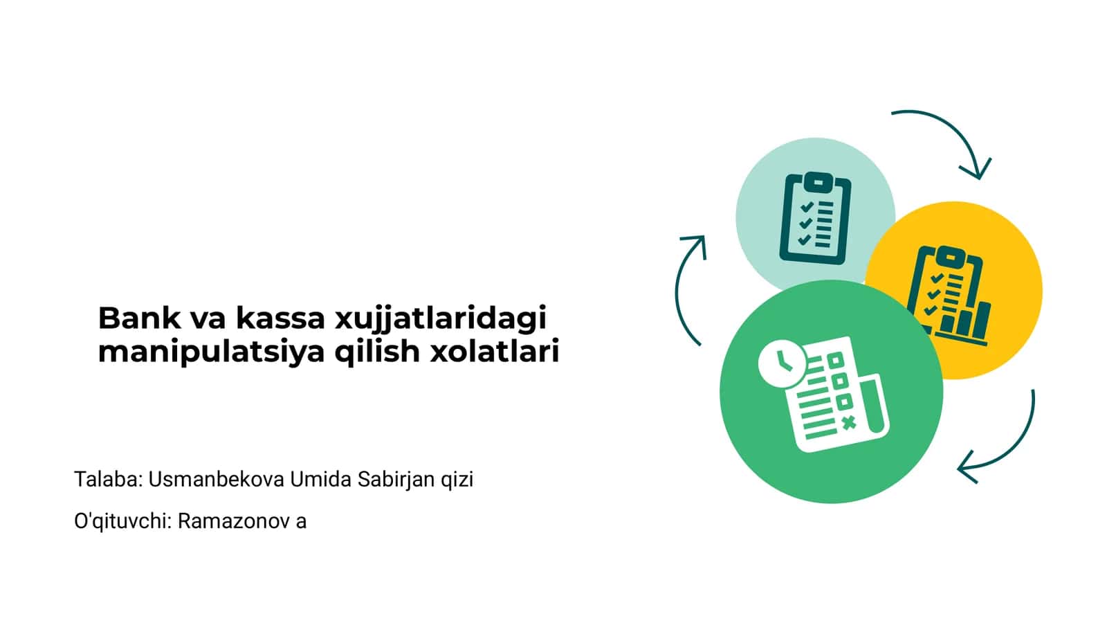 Bank va kassa xujjatlaridagi manipulatsiya qilish xolatlari 1