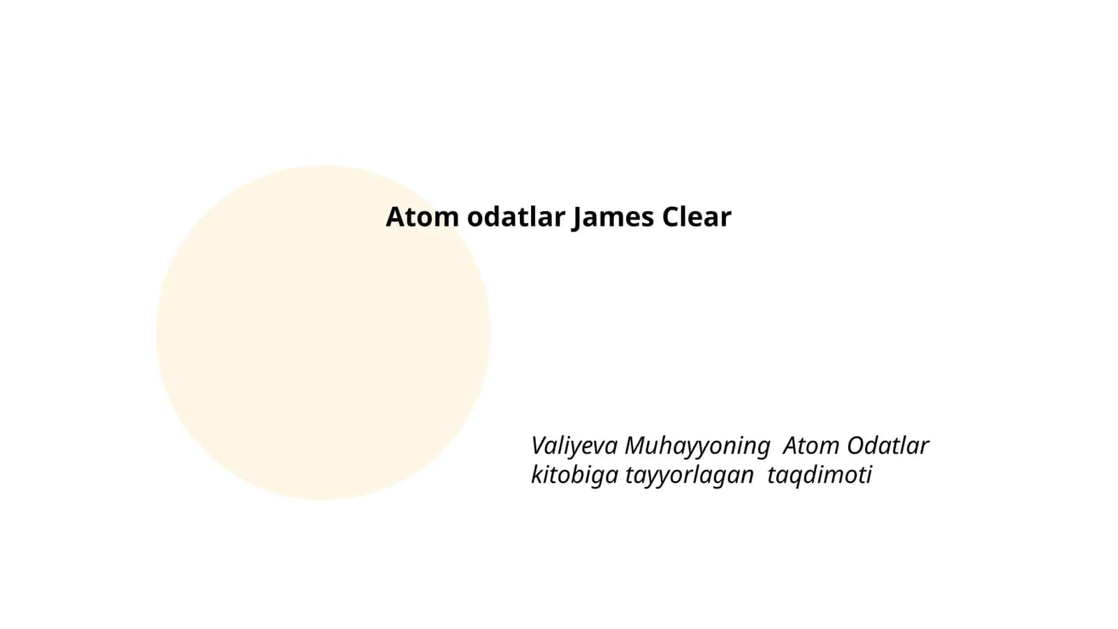 Atom Odatlar James Clear 1
