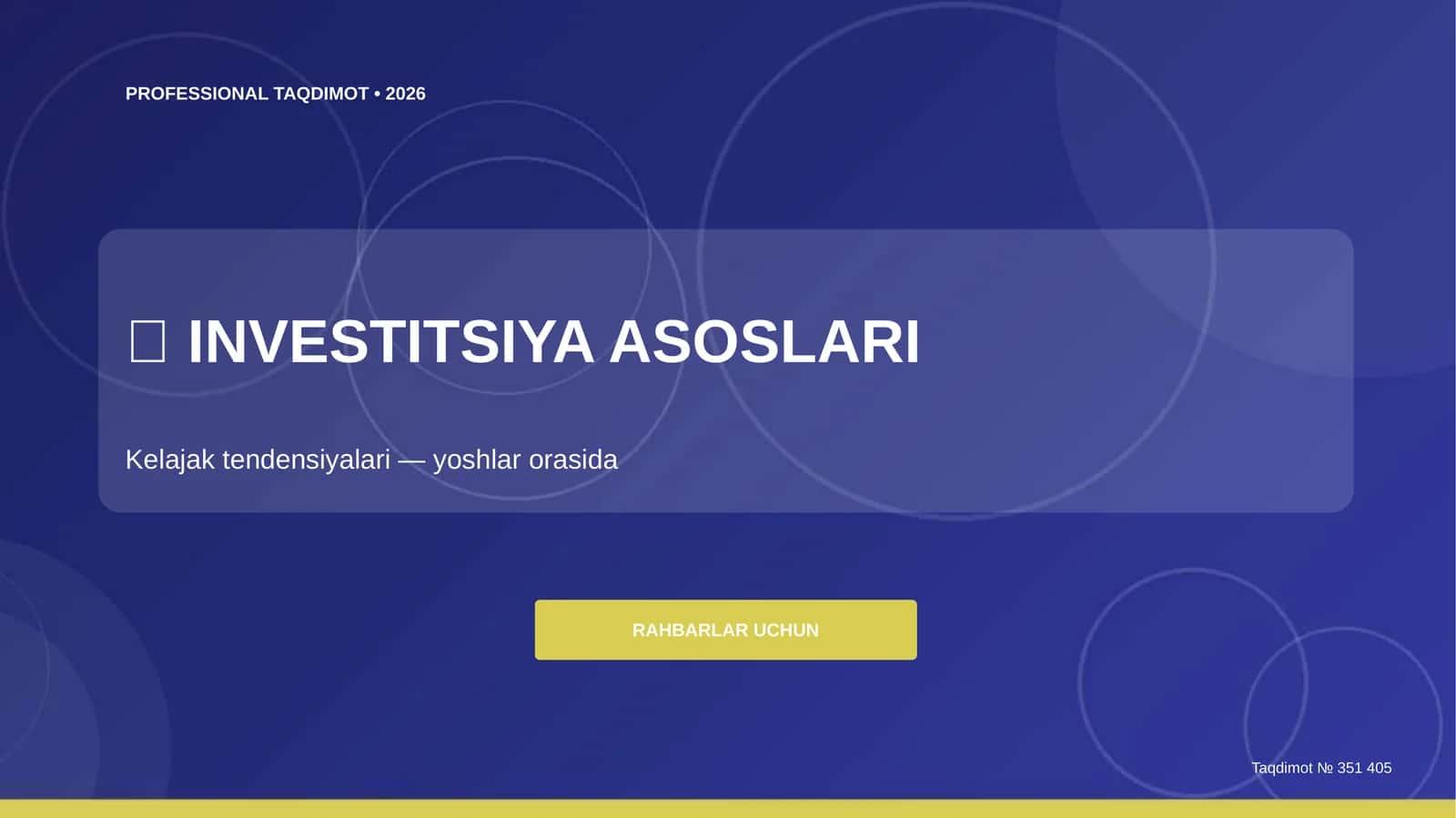 INVESTITSIYA ASOSLARI 1