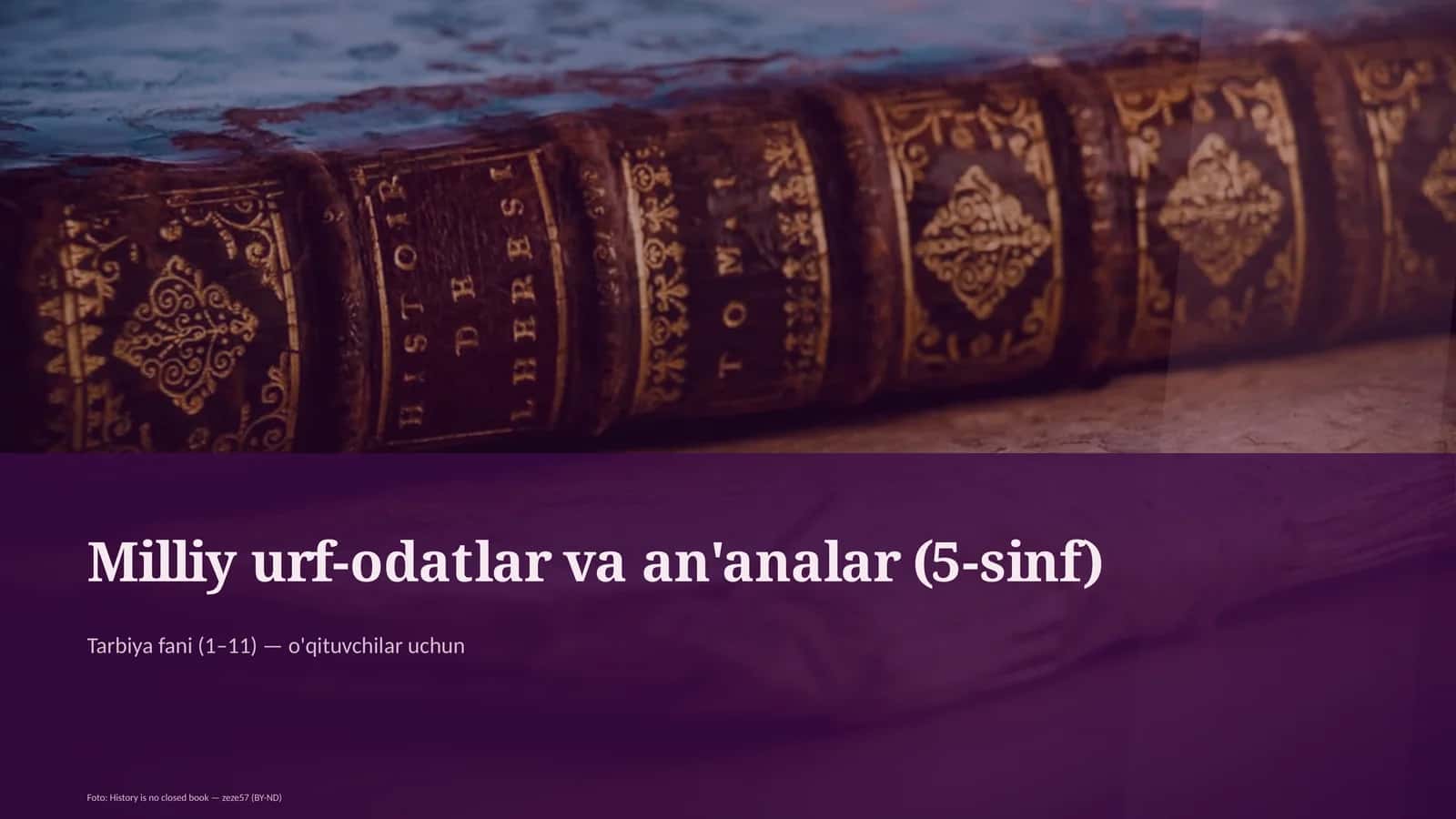 Milliy urf-odatlar va an'analar (5-sinf) 1