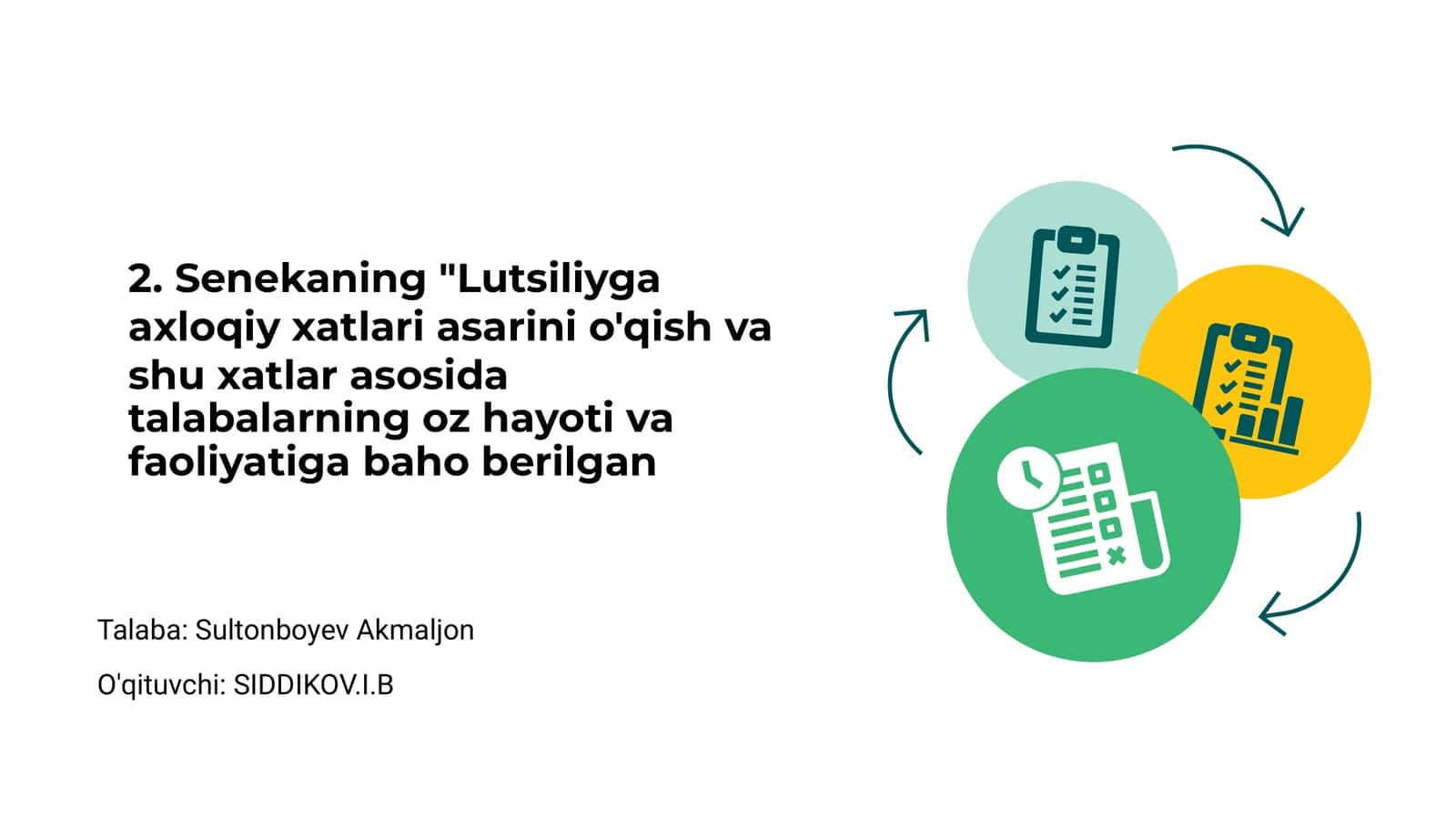 Lutsiliyga axloqiy xatlari asarini o'qish va shu xatlar asosida 1