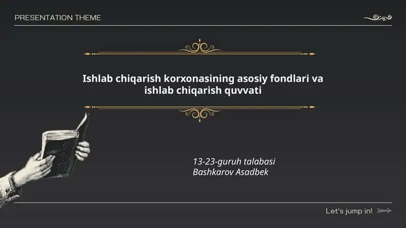 Asosiy fondlar tushunchasi va tarkibi 1