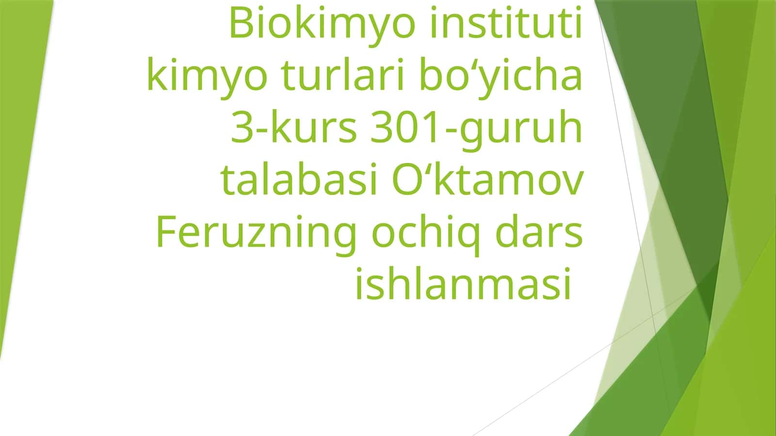 Davriy sistema Ochiq dars 1