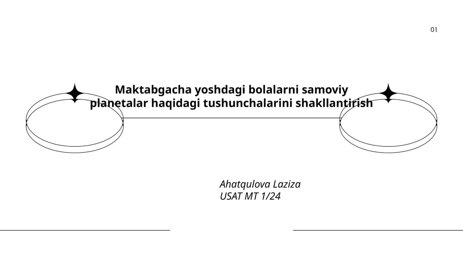 Maktabgacha yoshdagi bolalarni samoviy planetalar haqidagi tushunchalarini shakllantirish 1