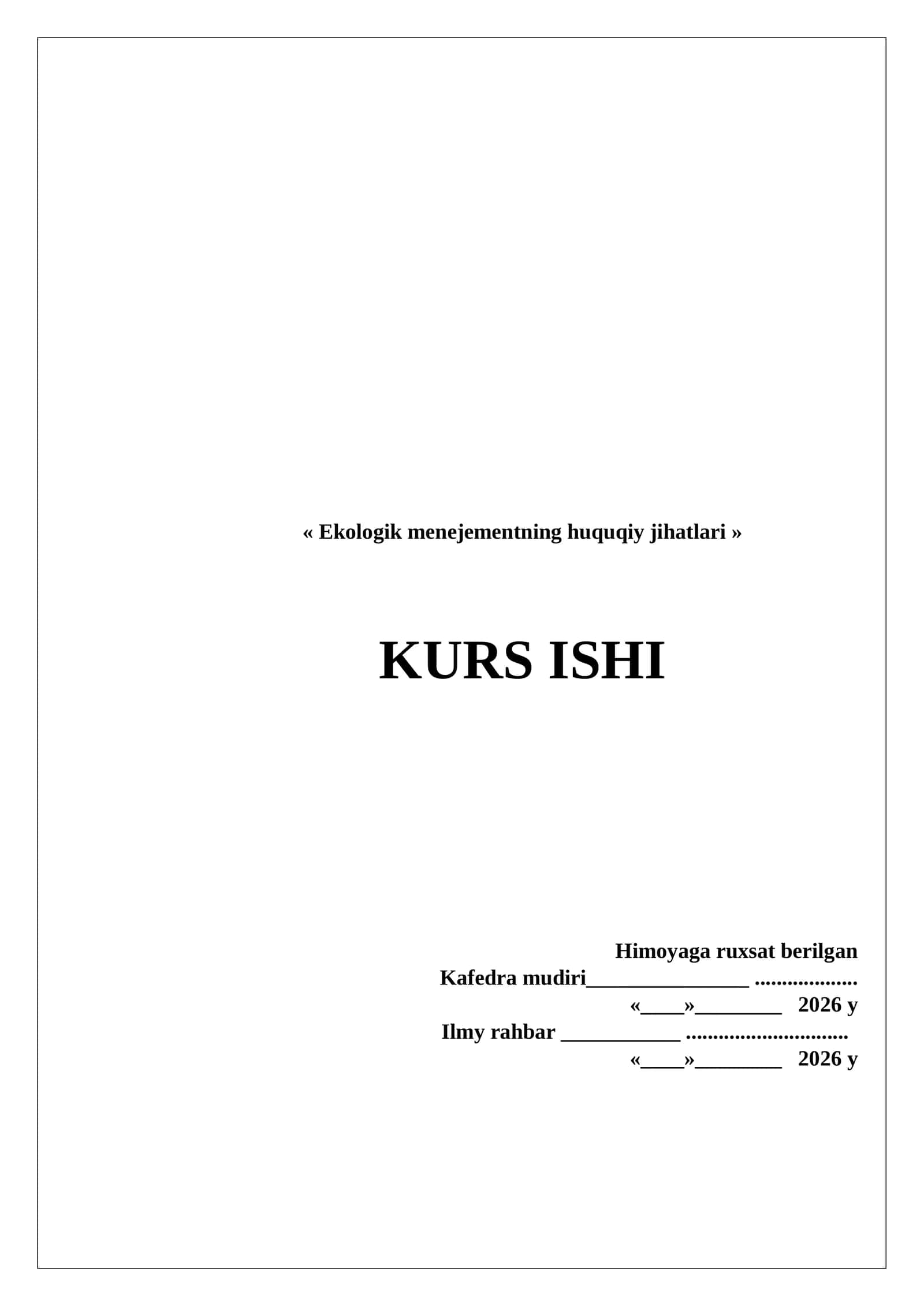 Ekologik menejementning huquqiy jihatlari 1