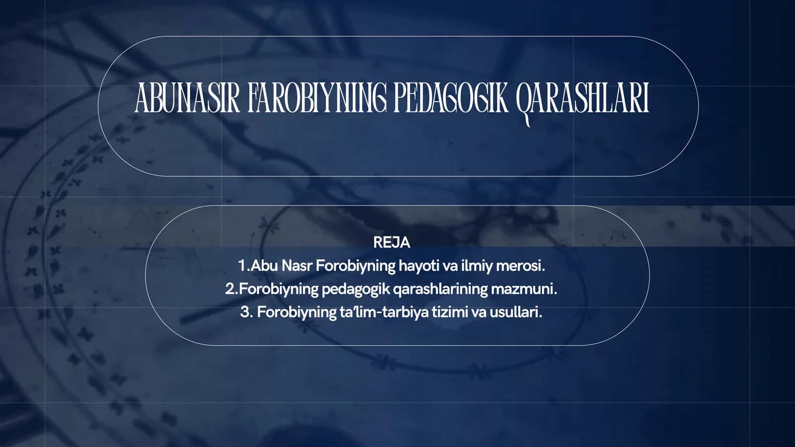 ABUNASIR FAROBIYNING PEDAGOGIK QARASHLARI 1