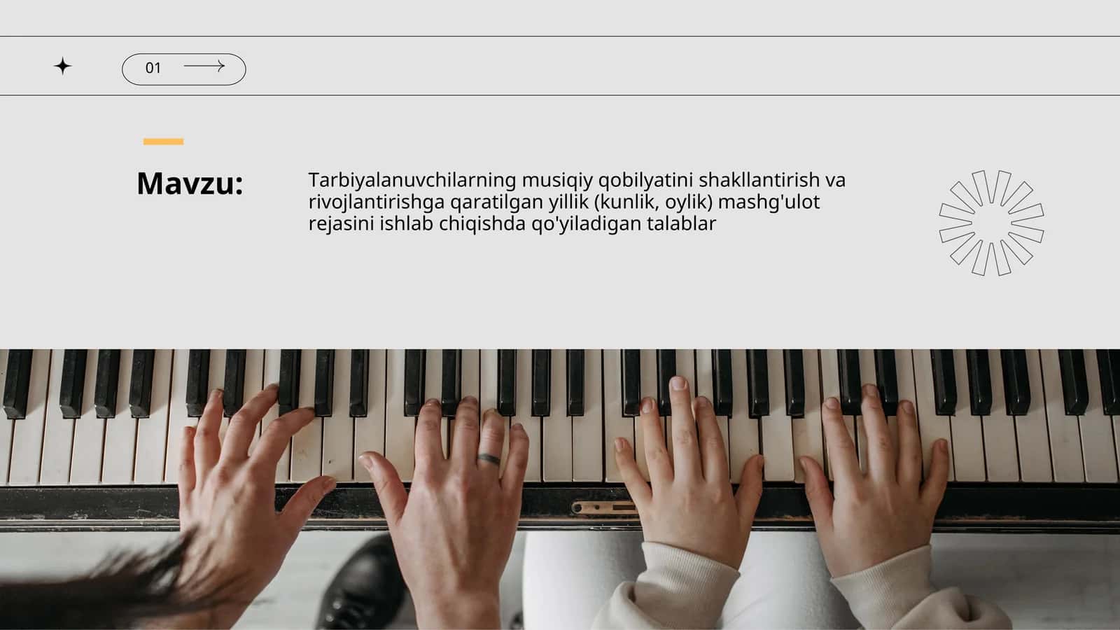 Tarbiyalanuvchilarning musiqiy qobilyatini shakllantirish 1