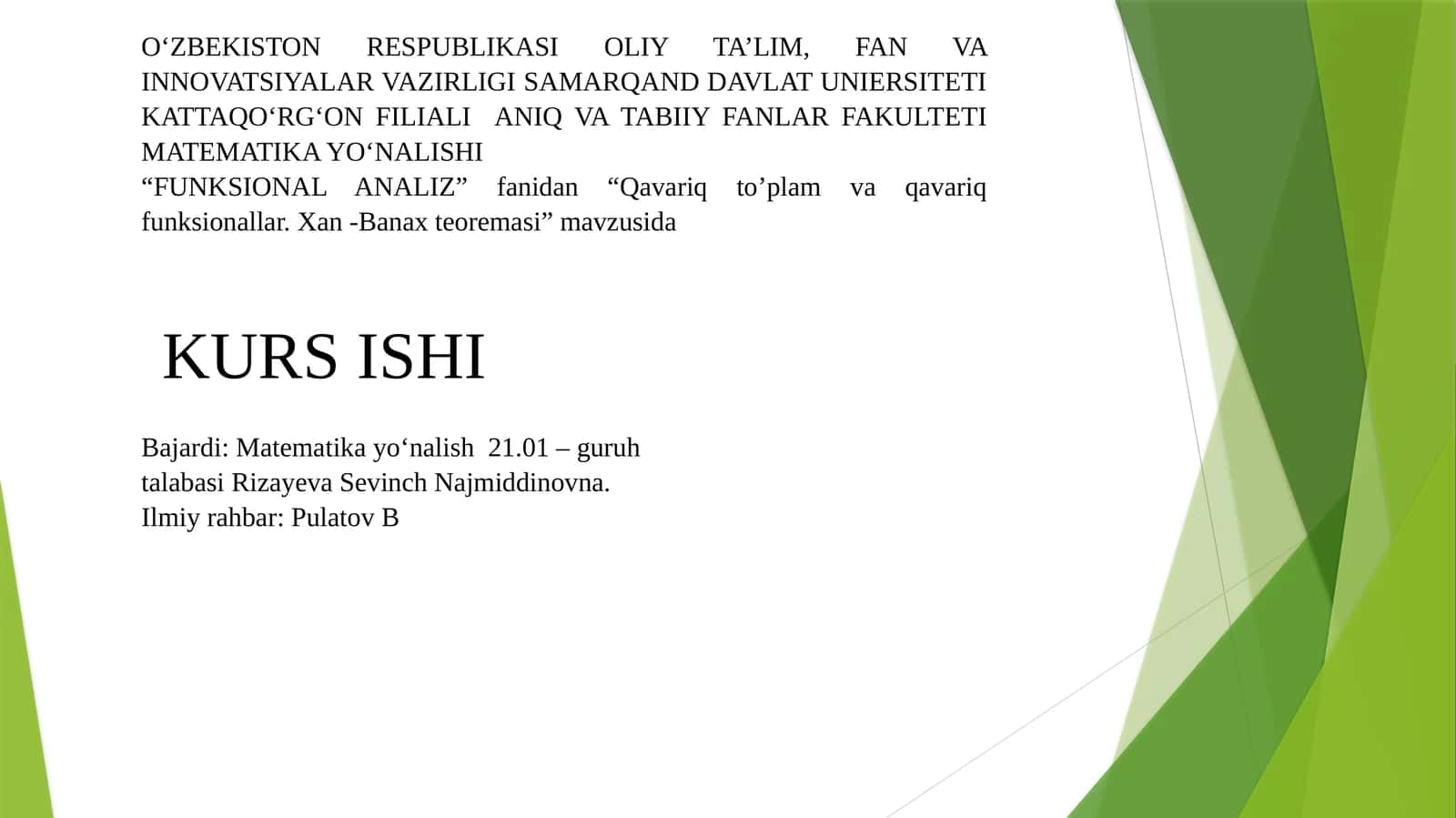 Qavariq To'plam va Qavariq Funksionallar, Xan-Banax Teoremasi 1