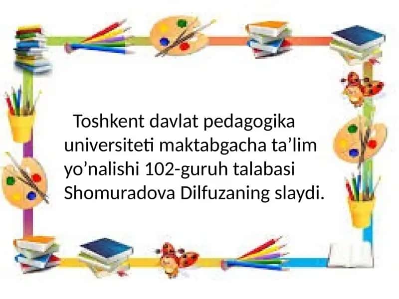 O’zbekiston Respublikasining “Maktabgachata’lim va tarbiyato’g’risida qonuni” 1