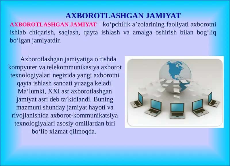 Axborotlashgan Jamiyat 1