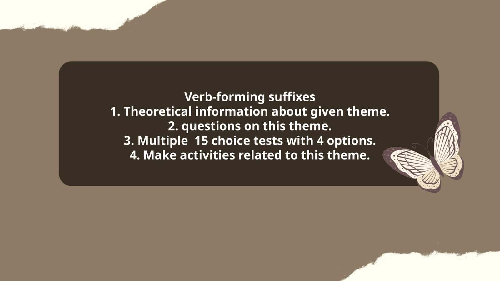 Verb-forming suffixes 1