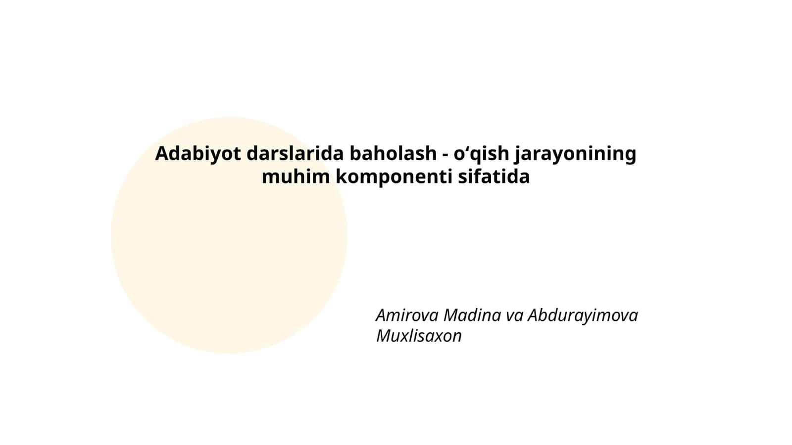 Adabiyot darslarida baholash 1