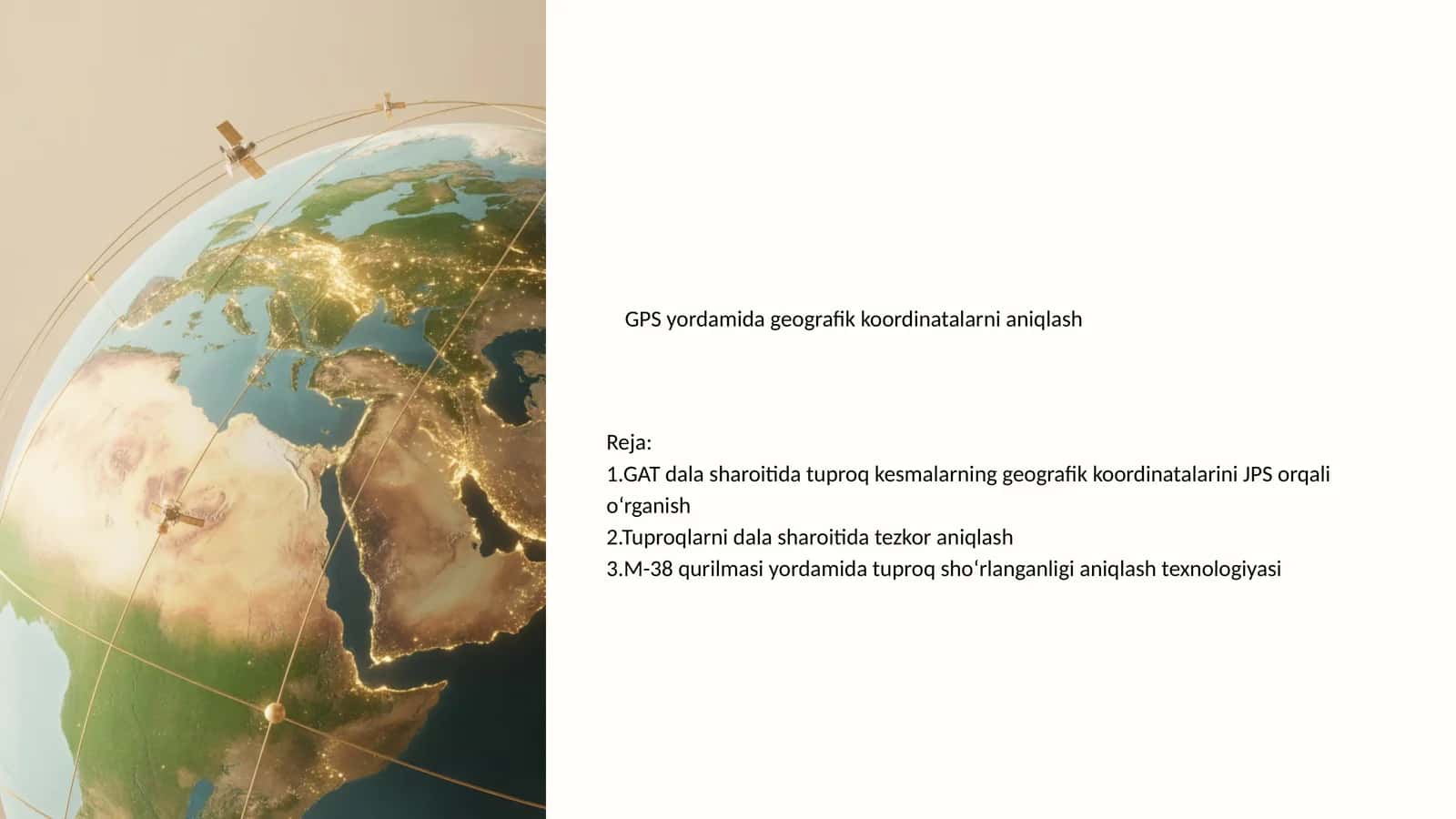 GPS yordamida geografik koordinatalarni aniqlash 1