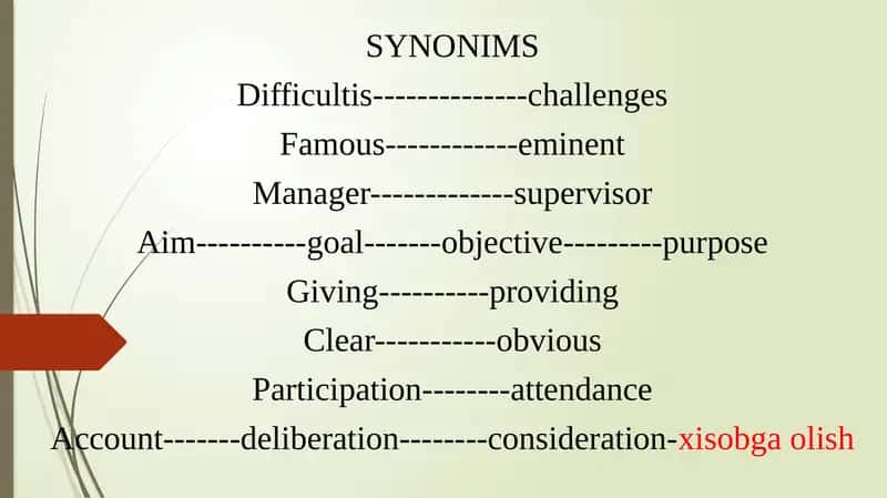 SYNONIMS 1