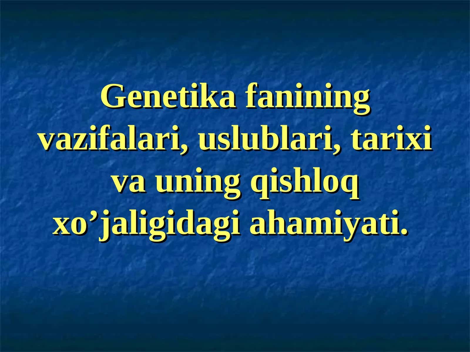 genetika fani 1