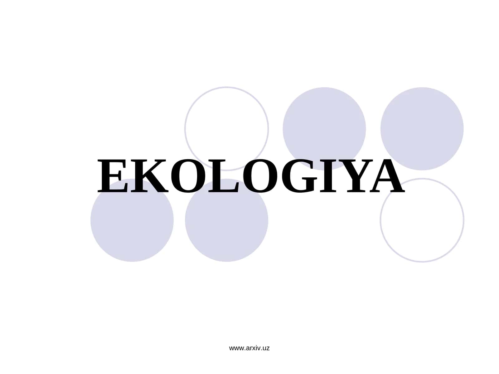 EKOLOGIYA 1