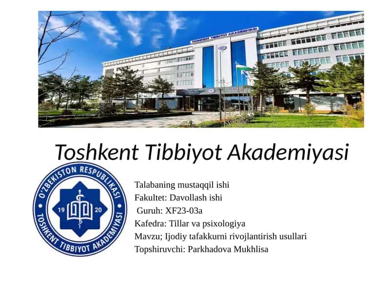 Ijodiy tafakkurni rivojlantirish usullari 1