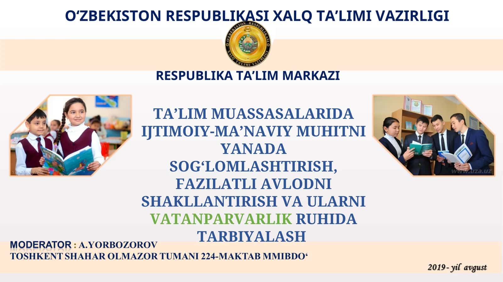 Ijtimoiy-ma'naviy muhitni yanada sog'lomlashtirish 1