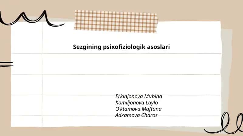 Sezgining psixofiziologik asoslari 1