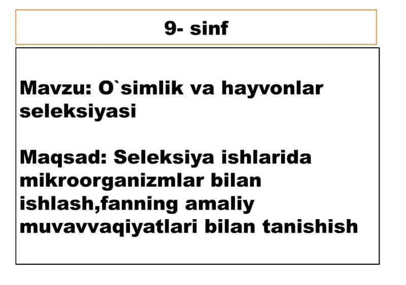 Mikroorganizmlar seleksiyasi 1